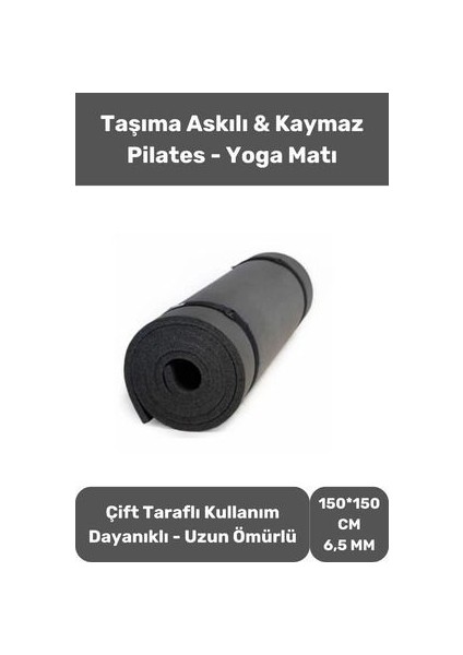 Yoga Meditasyon Minderi 6,5mm Mat Özel Konfor Modeli Çift Taraflı Kaymaz Silinebilir Çift Taraflı