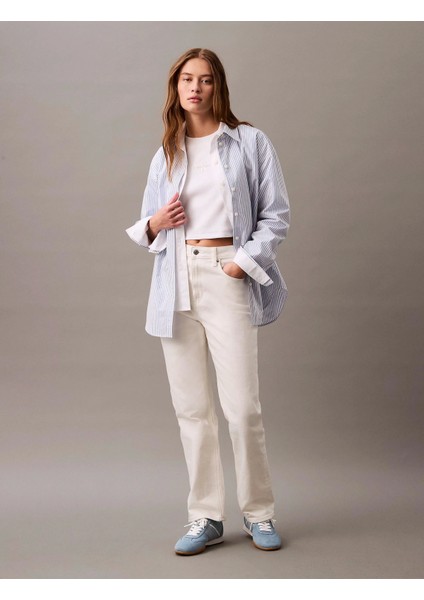 Kadın Beyaz Monogram T-Shirt