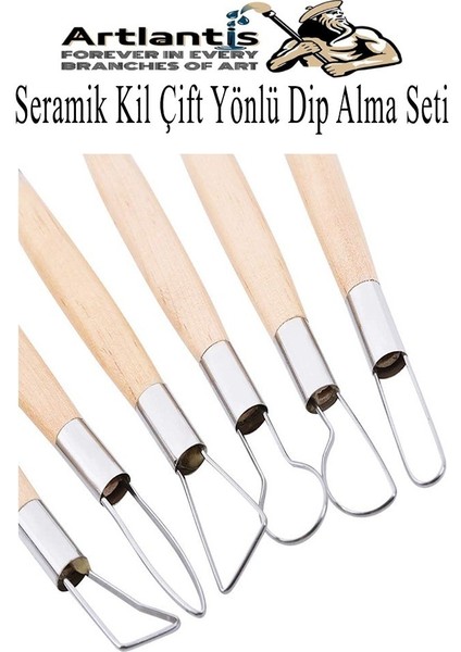 Seramik Kil Çömlek Çift Yönlü Dip Alma Seti 6 Parça 1 Paket Polimer Kil Oyma Seti Ebeşuar Yuvarlak Telli Heykel Balmumu fiyatları