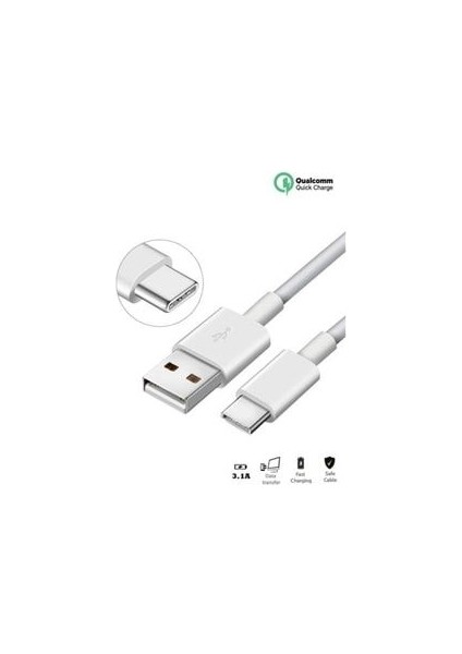 Hızlı Şarj Type-C 1 Metre Şarj Data Kablosu Tüm Type C Usb-C