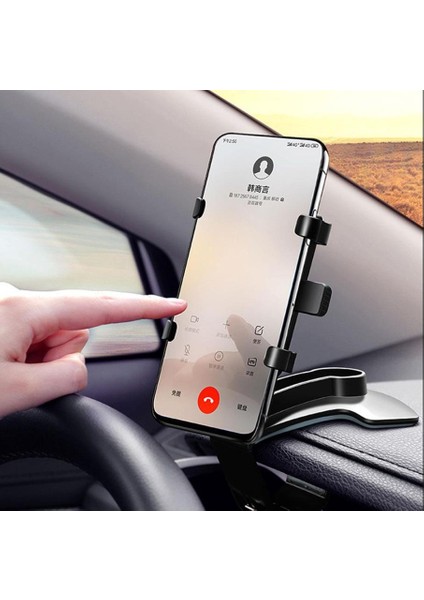 Araba Gösterge Üstüne Takılan 360 Oynar Başlıklı Telefon Tutucu