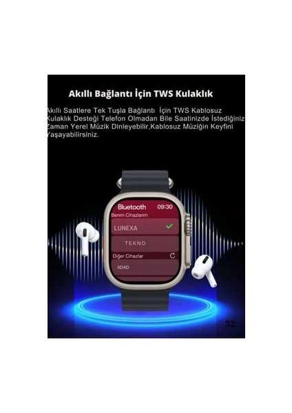 HK10 Ultra 3 Wifi Modeli 2.02 Inç Amoled Ekran Akıllı Saat App Store +Kordon Android Ios fiyatları