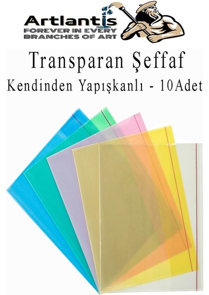 Hazır Defter Kaplığı Şeffaf Buzlu Beyaz A4 10 Adet 1 Paket Cırtlı Ayarlanabilir Kendinde Yapışkanlı Kaplık Okul Sınıf