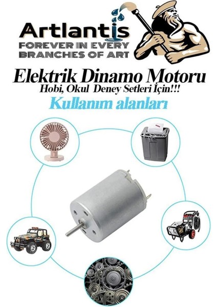 Dinamo Deney Seti 1 Paket Rüzgar Enerjisinden Elektrik Üretme Deney Seti Krokodil Kablo Dinamo Açma Kapama Anahtarı Mantar LED Ampul