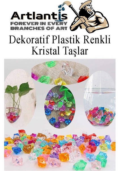 Dekoratif Plastik Renkli Kristal Taşlar 45 Li 1 Paket Elmas Taşlar Oyuncak Değerli Taşlar fırsatları