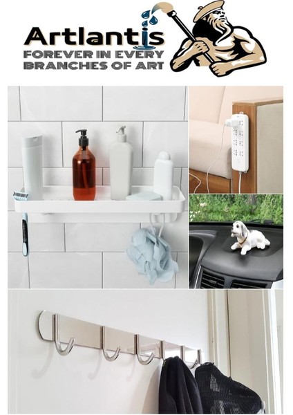 Çift Taraflı Bant Silikonlu Süper Güçlü Çivisiz Montaj Bandı 3 Adet 18MM x 2 Metre Extra Yüksek Mukavemetli