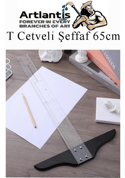 T Cetveli Şeffaf 65 cm 1 Adet Plastik Mika T Cetveli Çizim Cetveli Mimarlık Mühendislik Öğrenci Tasarım Cetveli fırsatları