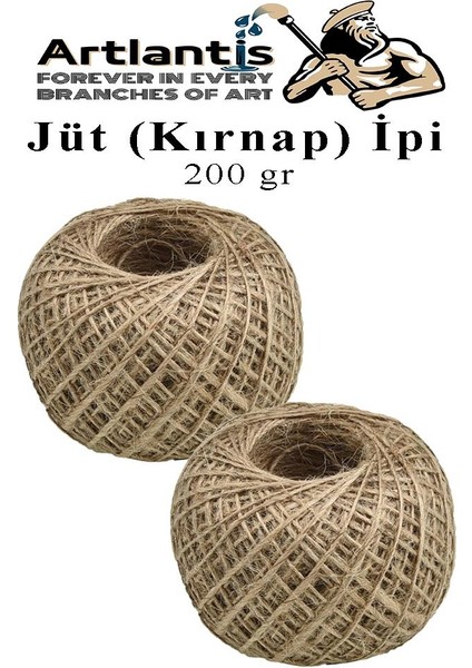 Jüt Ipi Kırnap 200 Metre Mumlu Kırnap Iplik Jüt Ip Kendir Ip Süs Naturel Doğal Iplik Hasır Iplik Çuval Ip