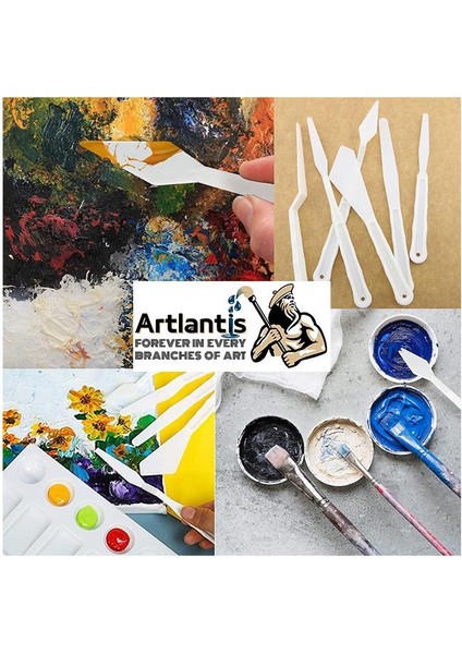 Plastik Spatül 5 Li Set Resim ve Heykel Plastik Spatula Esnek Plastik Palet Bıçağı 2 Paket fırsatları