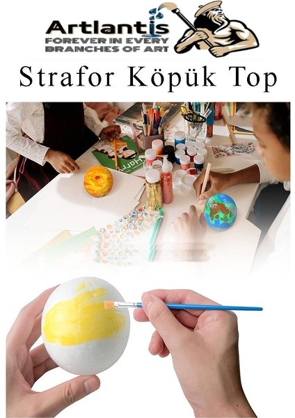 Strafor Köpük Top 10 cm 10 Adet Köpük Top Küre Toplar Yuvarlak Strafor Köpük Top Okul Deney Hobi Sanat