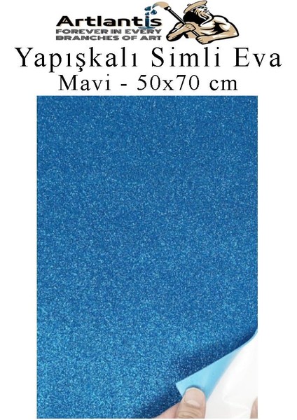Yapışkanlı Simli Eva 50X70 cm 1 Adet Simli Yapışkanlı Eva Süngeri Okul Kreş Anasınıfı Elişi Etkinlikleri Hobi