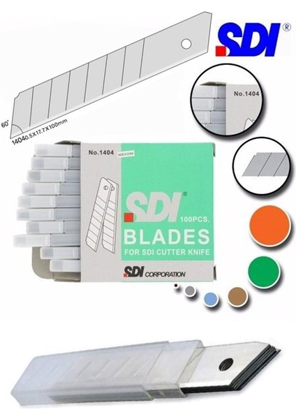 Maket Bıçağı Yedeği Geniş 3 Tüp 10 Lu 18 mm Sdı Falçata Bıçağı Yedek Ağızları Koli Karton Kesici Hobi
