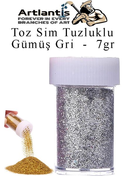 Renkli Toz Sim Tuzluklu 7 gr 1 Adet Renkli Toz Sim Epoksi Reçine Okul Etkinlik Dekarasyon Slime