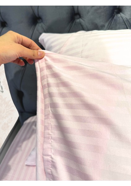 Premium Çizgili Saten Yastık Kılıfı Seti %100 Pamuk (2'li Set) modelleri