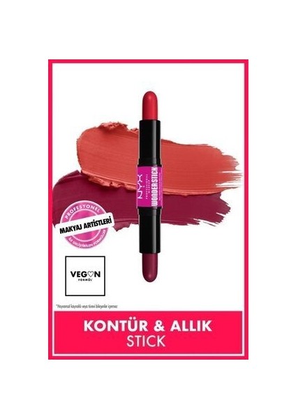 Wonder Stick Çift Taraflı Krem Allık Stick - Bright Amber And Fuschia