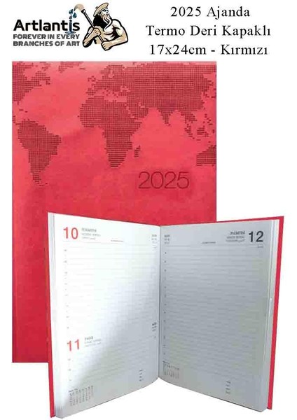 2025 Ajanda Ciltli Termo Kapak 1 Adet 17X24 cm Ajanda 2025 Çizgili Ajanda Günlük Planlayıcı Termo Kapak 7000 Ofis Okul