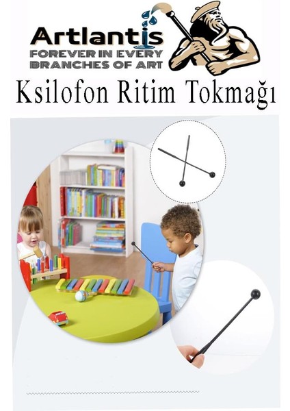Ksilofon Tokmağı 1 Çift Kırmızı 1 Paket Ritim Çubuğu Plastik modelleri