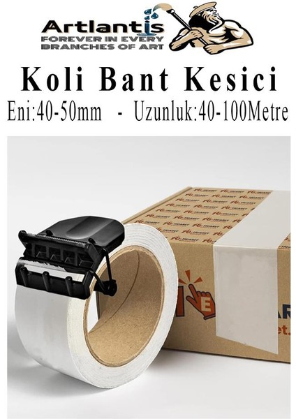 Koli Bant Kesicisi ve Koli Bandı 100 Metre 3 Adet Kesme Aparatı Plastik Gövdeli Metal Kesme Uçlu Bant Kesme fırsatları