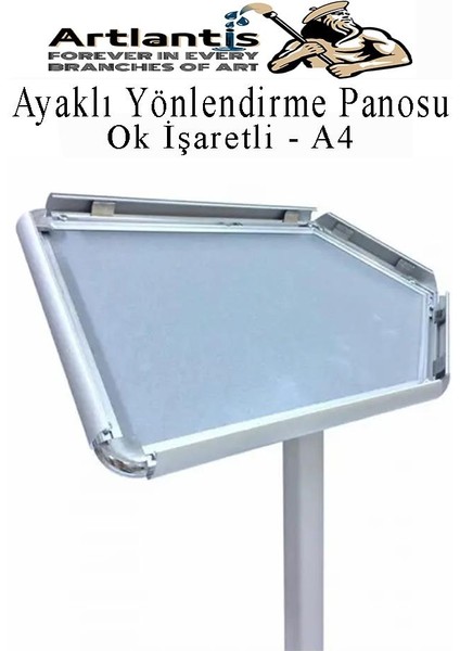 Ok Şekilli Dekoratif Alan Içi ve Dışı Yönlendirme Panosu 1 Adet Ayaklı Bilgilendirme Bilgi Standı Otel Restaurant Semineri Toplantı modelleri
