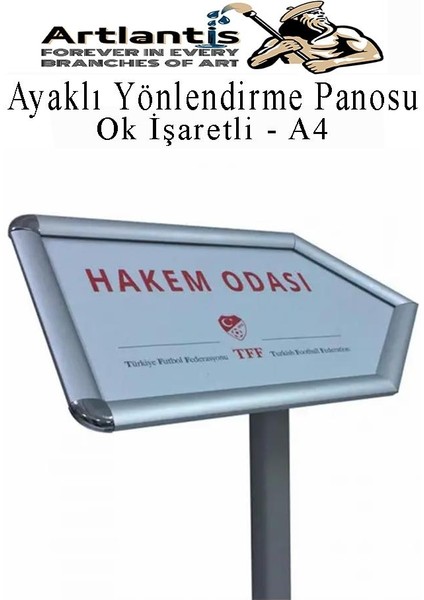 Ok Şekilli Dekoratif Alan Içi ve Dışı Yönlendirme Panosu 1 Adet Ayaklı Bilgilendirme Bilgi Standı Otel Restaurant Semineri Toplantı fırsatları