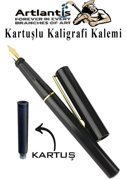 Kaligrafi Kalemi 1 Adet Kartuşlu Kesik Uçlu Dolma Kalem Calligraphy Kalem Seti Hat Yazma Tasarım Sanat Kalemi Hattat