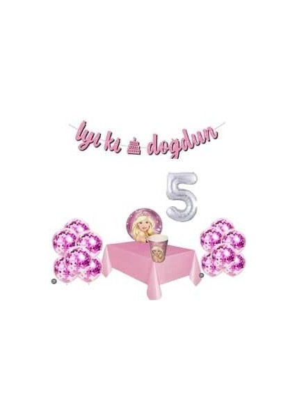 Pembe Doğum Günü Set