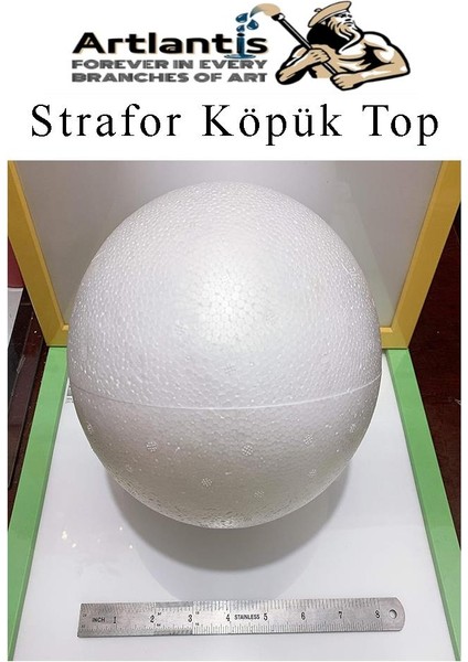Strafor Köpük Top 15 cm 1 Adet Köpük Top Küre Toplar Yuvarlak Strafor Köpük Top Okul Deney Hobi Sanat