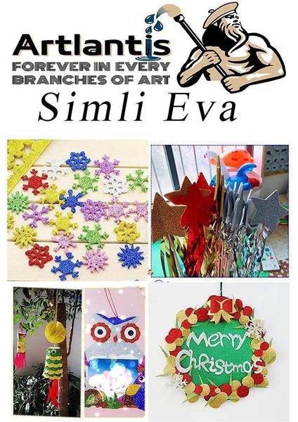 Altın Sarı Yapışkanlı Simli Eva 35X50 cm 3 Adet Simli Yapışkanlı Eva Süngeri Okul Kreş Anasınıfı Elişi Etkinlikleri Hobi