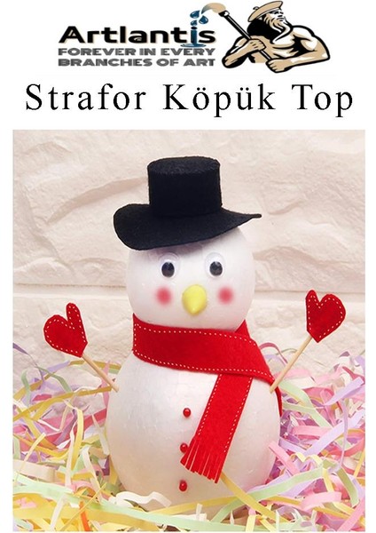 Strafor Köpük Top 4 cm 10 Adet Köpük Top Küre Toplar Yuvarlak Strafor Köpük Top Okul Deney Hobi Sanat