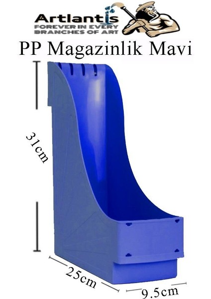 Plastik Magazinlik Mavi 2 Adet Plastik Kutu Klasörü Magazinlik A4 Dosya ve Masa Düzenleyici Sınıf Ev Ofis