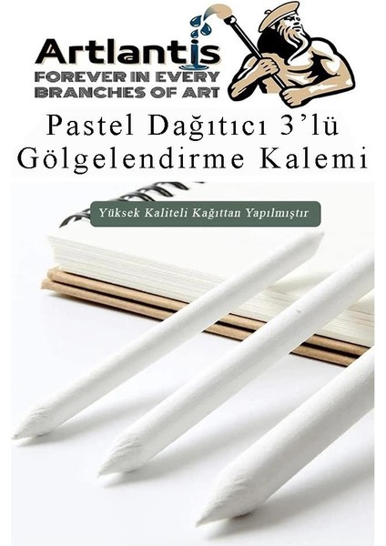 Pastel Dağıtıcı Gölgelendirme Kalemi 3 Lü 1 Paket Kaynaştırma Kalemi Kara Kalem Dağıtıcı Kalem Kağıt Kalem fiyatları