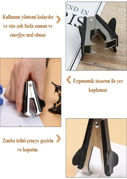 Siyah Zımba Teli Sökücü 2 Adet 24/6 ve No 10 Zımba Teli Çıkarıcı Paslanmaz Çelik Metal Zımba Sökücü modelleri