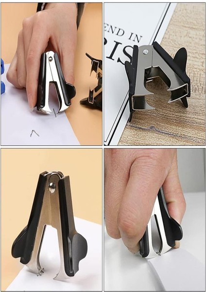 Siyah Zımba Teli Sökücü 2 Adet 24/6 ve No 10 Zımba Teli Çıkarıcı Paslanmaz Çelik Metal Zımba Sökücü fırsatları