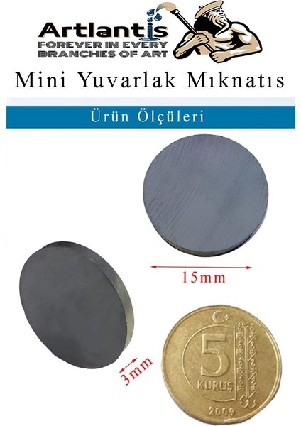 Yuvarlak Mıknatıs Mini 250 Adet 15X3 mm Mini Mıknatıs Seramik Kömür Mıknatıs Nişan Düğün Sünnet Çok Amaçlı Süsleme Mıknatıs fırsatları