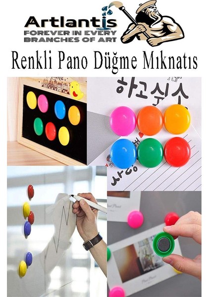 Renkli Pano Düğme Mıknatısı 10 Lu 1 Paket Manyetik Yuvarlak Mıknatıs Buzdolabı Renkli Plastik Kaplı Dekarasyon Hobi Etkinlik indirimleri