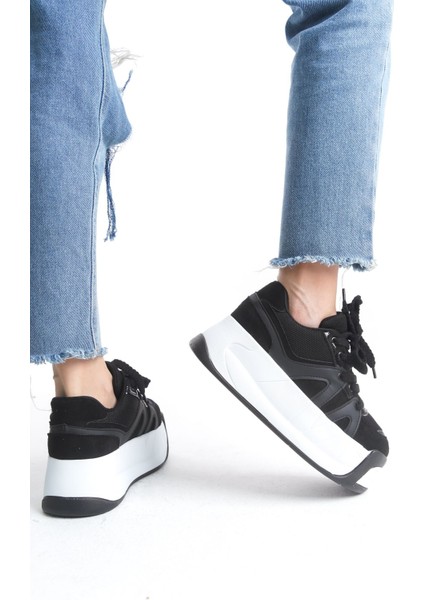 Cilt Bağcıklı Süet Dil Detaylı Kadın Sneaker Spor Günlük Ayakkabı modelleri
