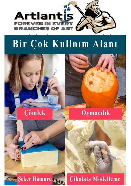 Çikolata ve Şeker Hamuru Fonda Şekillendirici Ahşap Saplı 11 Parça 1 Paket Modelleme Oymacılık Delici Fırçalama indirimleri