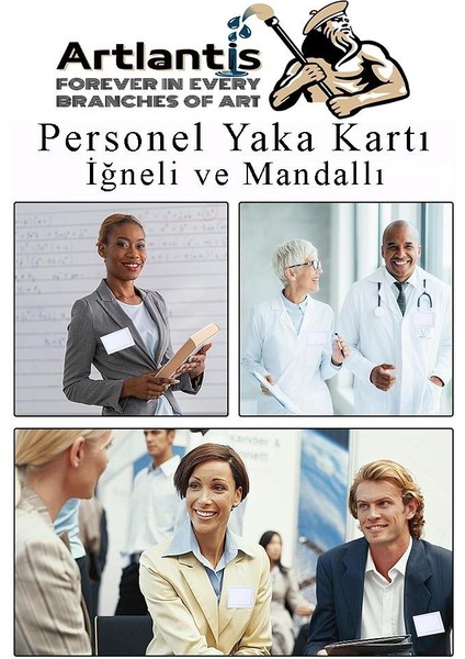 Personel Şeffaf Yaka Kartı Iğneli ve Mandallı 25 Adet Pvc Yaka Kartlığı Kimlik Korumalı Büro Ofis Okul indirimleri