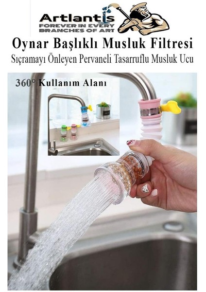 Oynar Başlıklı Musluk Filtresi 1 Adet Musluk Başlıgı Sıçramayı Önleyen Pervaneli Tasaruflu Batarya Ucu Mutfak Banyo indirimleri