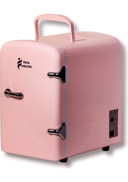 Ankastre Mini Oto - Makyaj Buzdolabı - Pudra Pembe