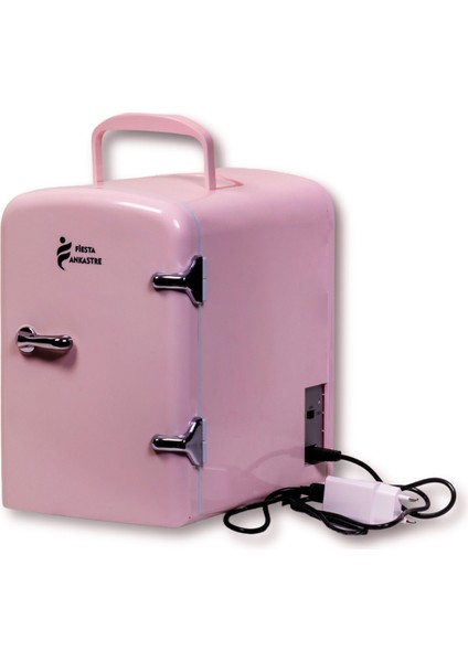 Ankastre Mini Oto - Makyaj Buzdolabı - Pudra Pembe fırsatları
