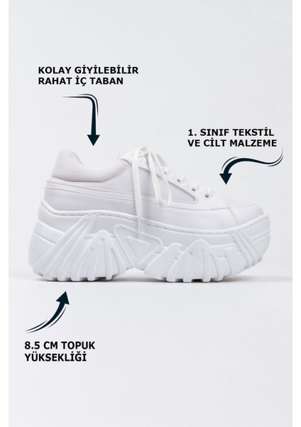 Siyah Taş Detaylı Rahat Yüksek Taban Paraşüt Günlük Kadın Siyah Sneaker Spor Ayakkabı fiyatları