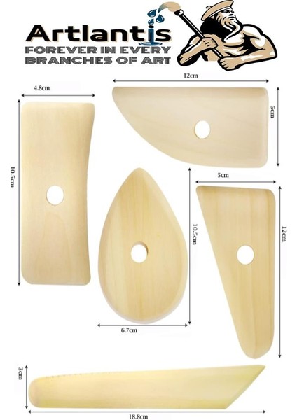 Yassı Ebeşuar 5 Li 1 Paket Seramik Çömlek Kil Heykel Kazıyıcı Şekillendirme Aleti Ahşap Kil Modelleme Şekillendirici fiyatları
