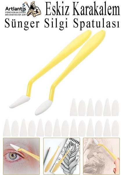 Sünger Silgi Spatulası 1 Paket Eskiz Karakalem Karıştırıcı Sünger Silici Spatula Eskiz Sileceği fiyatları