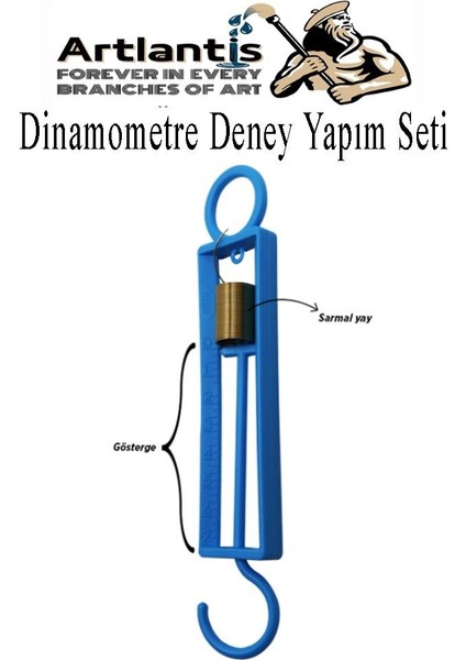 Dinamometre Deney Yapım Seti 1 Adet Deney Proje Tasarım Için Dinomometre Modeli Deney Malzemesi Okul Sınıf