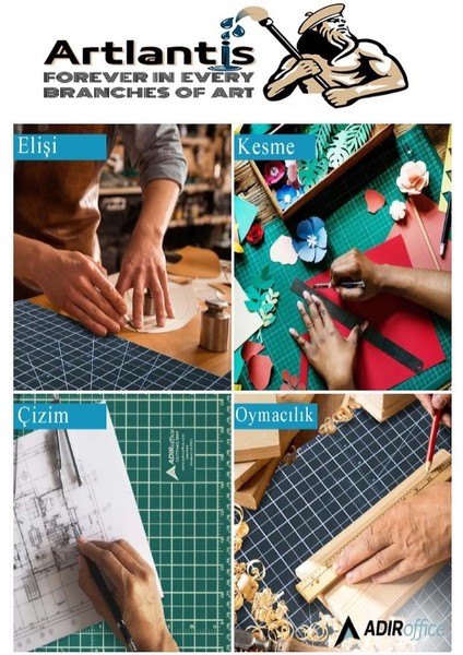 Kesim Matı A4 22X30 cm Çift Taraflı 2 Adet Çizim Matı Kesme Madı Kesim Tablası Kesim Altlığı fırsatları