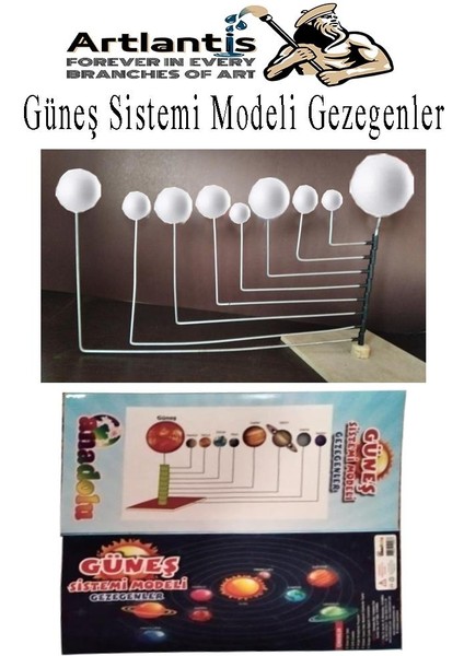 Boyanabilir Güneş Sistemi Modeli 9 Lu 1 Paket Gezegenler Sistemi Strafor Köpük Top Guaj Boya Fırça Seti Maket Deney Okullar Için Öğretici