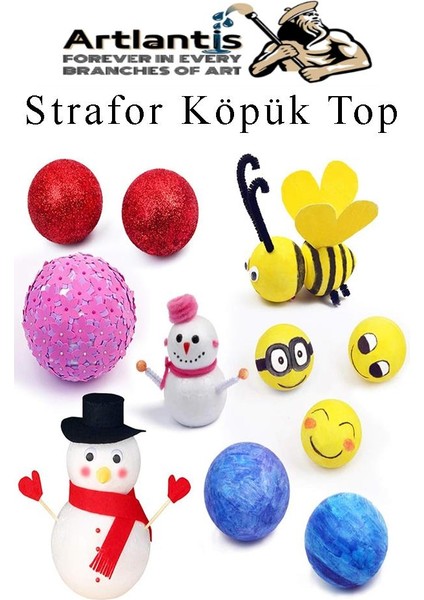 Güneş Sistemi Maketi Için Strofor Köpük Top 20 Adet Yuvarlak Strafor Top Küre Okul Deney Köpük Toplar