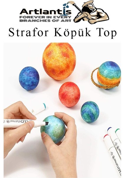 Güneş Sistemi Maketi Için Strofor Köpük Top 20 Adet Yuvarlak Strafor Top Küre Okul Deney Köpük Toplar