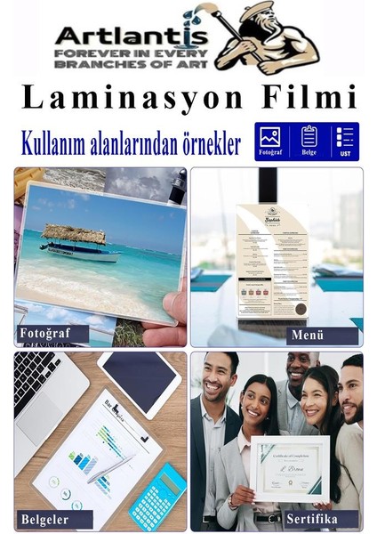 Laminasyon Filmi Parlak A5 100 Lü 1 Paket 125 Mikron Laminasyon Kaplama Pvc Kaplama Poşeti 100 Adet